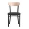 Emma and Oliver Yara Industrial Dining Chair with Rolled Steel Frame and Solid Wood Seat - 500 lbs. Static Weight Capacity